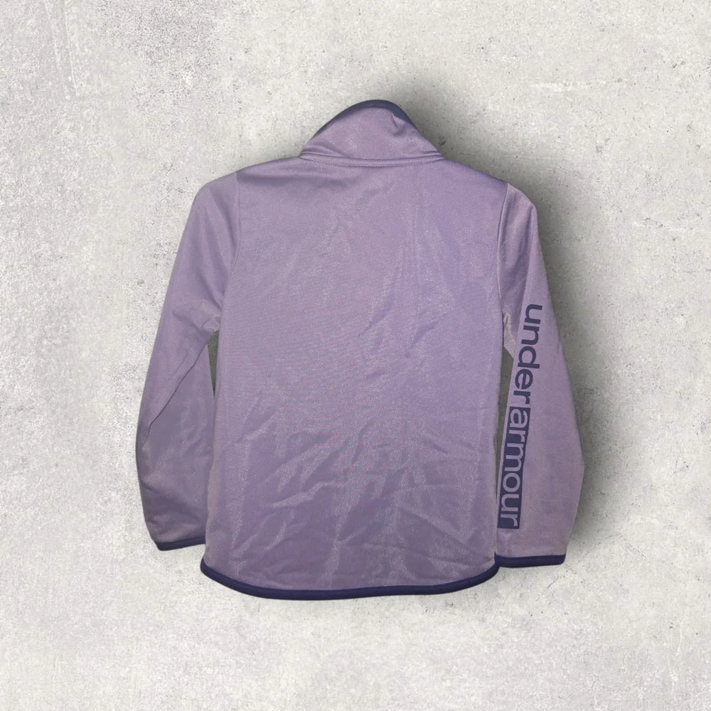 Under Armour Girls' Lavender Full-Zip‎ Jacket with Dark Purple Trim 3T